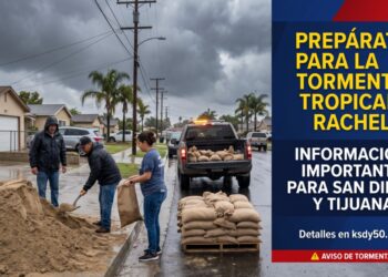 ⚠️ Prepárate para la Tormenta Tropical Rachel: Información importante para San Diego y Tijuana