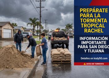 ⚠️ Prepárate para la Tormenta Tropical Rachel: Información importante para San Diego y Tijuana