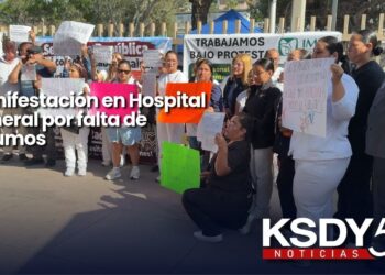 Manifestación en Hospital General por falta de insumos
